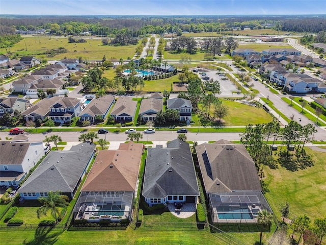 drone / aerial view featuring a residential view