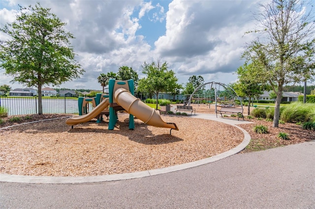 view of community jungle gym