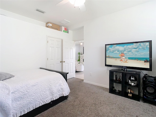 2327 Shirecrest Cove Way, Lutz, FL 33558 - carpeted bedroom featuring ceiling fan and ensuite bathroom