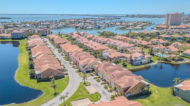 16 Franklin Ct S Unit A, Saint Petersburg, FL 33711 - drone / aerial view featuring a water view and a residential view