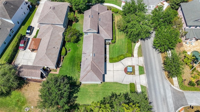 aerial view featuring a residential view