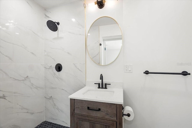 6531 2nd Ave N, Saint Petersburg, FL 33710 - full bathroom with a marble finish shower and vanity