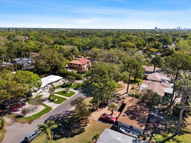 6531 2nd Ave N, Saint Petersburg, FL 33710 - birds eye view of property featuring a forest view