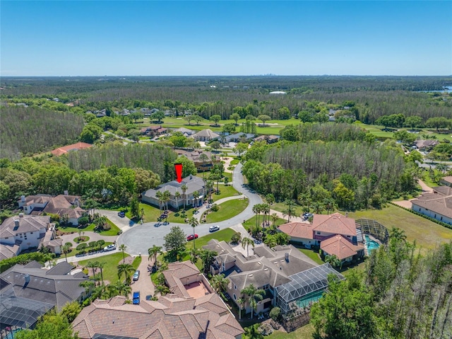 19005 Cour Ests, Lutz, FL 33558 - aerial perspective of suburban area featuring a forest