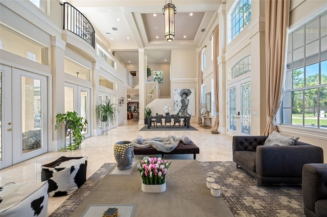 19005 Cour Ests, Lutz, FL 33558 - building lobby with a towering ceiling and recessed lighting
