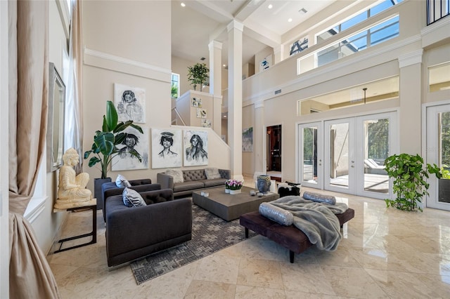 19005 Cour Ests, Lutz, FL 33558 - common area with a high ceiling and recessed lighting