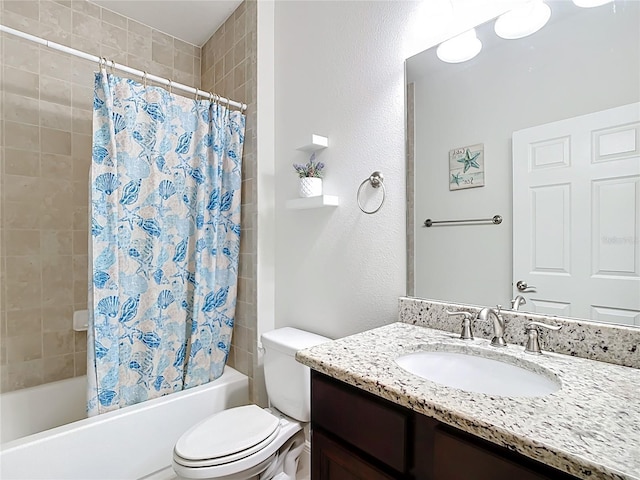 5235 SE 91st St, Ocala, FL 34480 - bathroom featuring toilet, vanity, and shower / tub combo