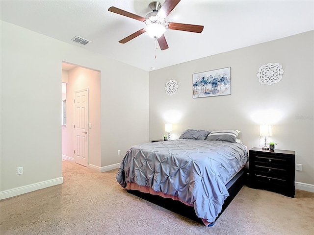 5235 SE 91st St, Ocala, FL 34480 - carpeted bedroom featuring a ceiling fan, baseboards, and visible vents
