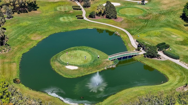 5235 SE 91st St, Ocala, FL 34480 - birds eye view of property with a water view and view of golf course