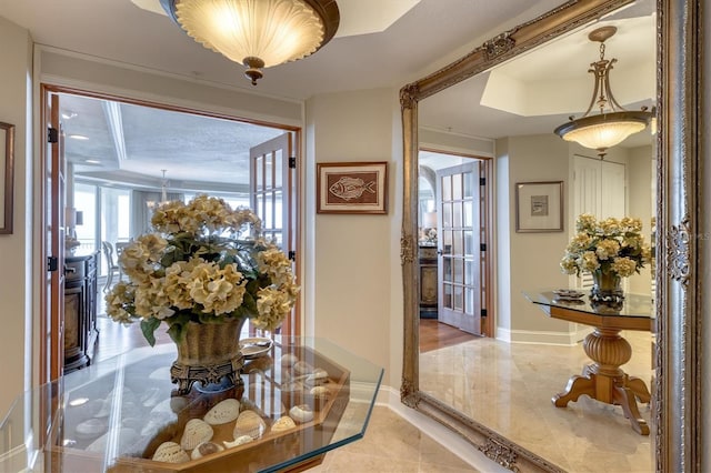 interior space with baseboards