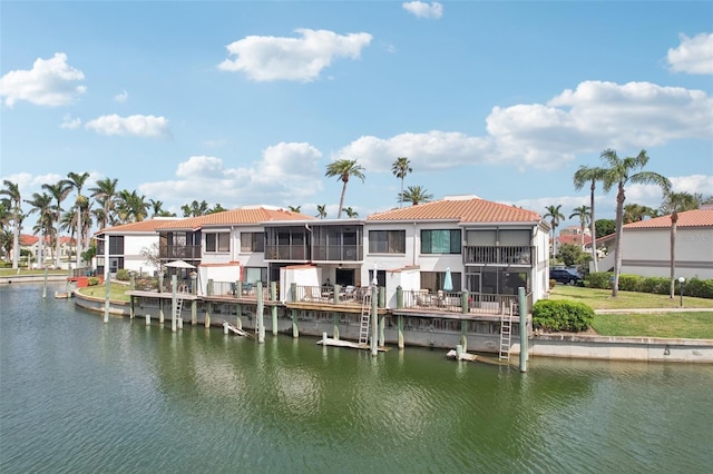 6277 Bahia Del Mar Blvd Unit 210, Saint Petersburg, FL 33715 - rear view of house with a water view and stucco siding