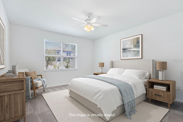 14180 Samoa Hill Ct, Riverview, FL 33569 - carpeted bedroom featuring baseboards and ceiling fan