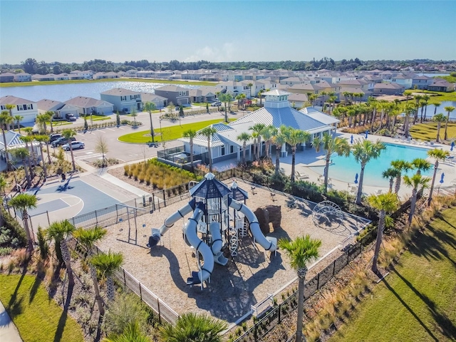 birds eye view of property featuring a residential view