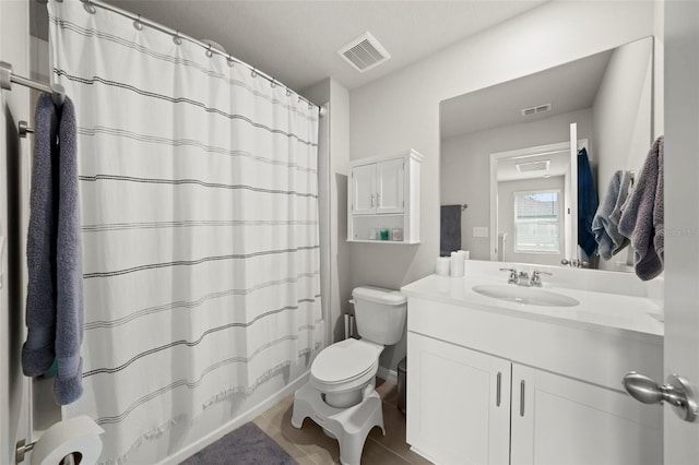 2760 Scarlet Bay Pl, Brandon, FL 33510 - bathroom with tile patterned floors, visible vents, toilet, and vanity