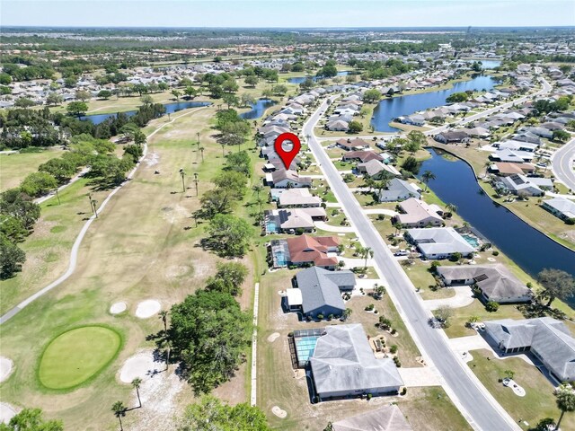 2007 E View Dr, Sun City Center, FL 33573 - bird's eye view featuring a residential view and a water view