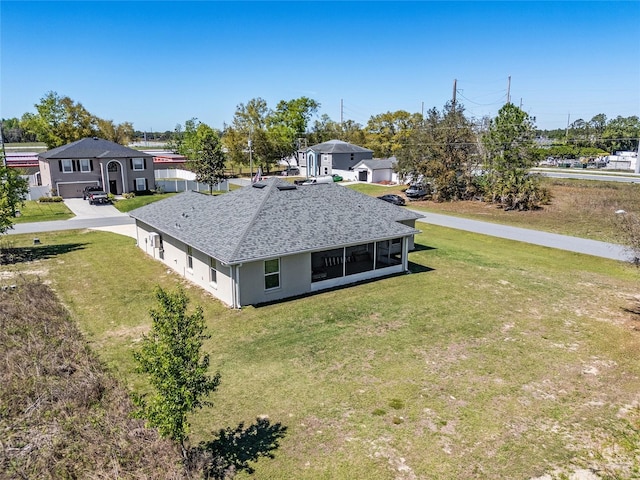 drone / aerial view featuring a residential view