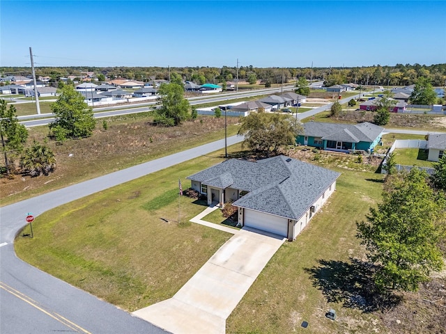 bird's eye view with a residential view