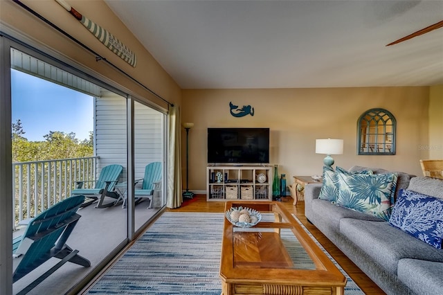19829 Gulf Blvd Unit 601, Indian Shores, FL 33785 - living room with wood finished floors