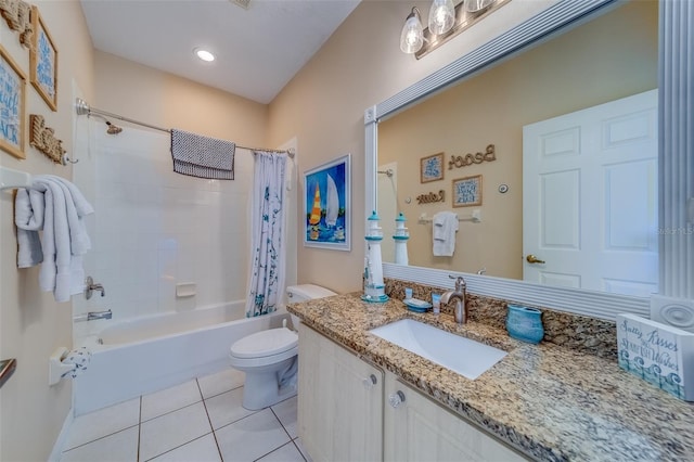 19829 Gulf Blvd Unit 601, Indian Shores, FL 33785 - full bath with tile patterned flooring, toilet, vanity, and shower / bath combo