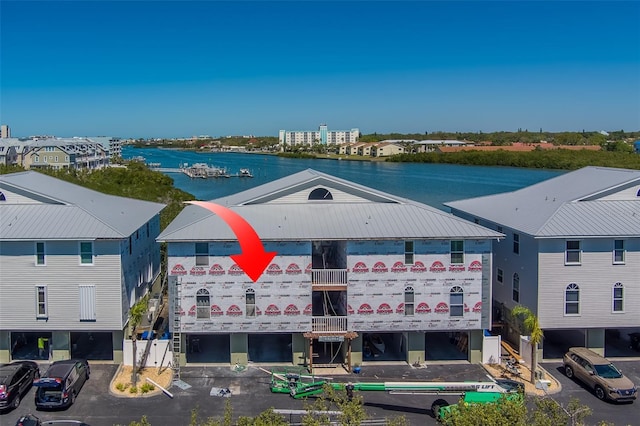 19829 Gulf Blvd Unit 601, Indian Shores, FL 33785 - drone / aerial view with a water view