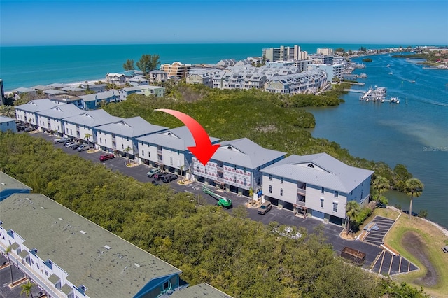 19829 Gulf Blvd Unit 601, Indian Shores, FL 33785 - aerial view with a water view