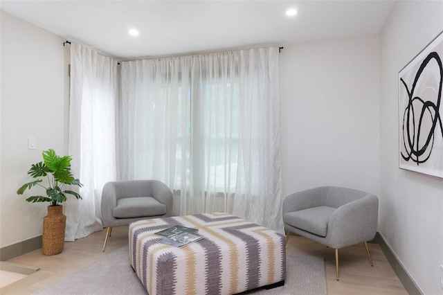 1320 Coral Way S, Saint Petersburg, FL 33705 - sitting room with plenty of natural light, light wood finished floors, and recessed lighting