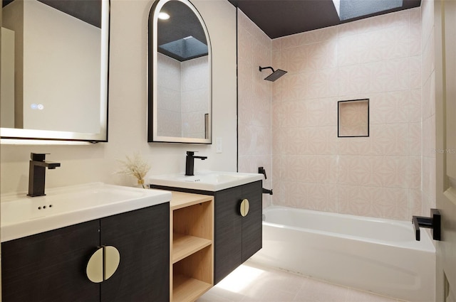 1320 Coral Way S, Saint Petersburg, FL 33705 - bathroom with shower / bath combination and two vanities