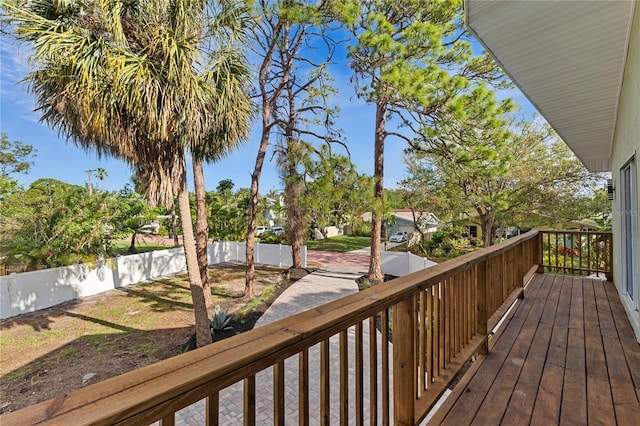 1320 Coral Way S, Saint Petersburg, FL 33705 - wooden terrace featuring a fenced backyard