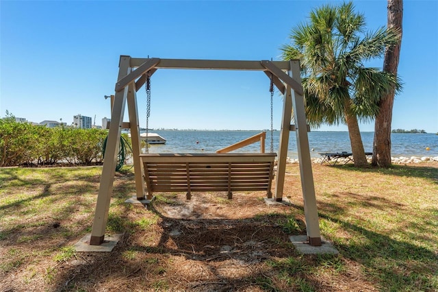 2700 Bayshore Blvd Unit 512, Dunedin, FL 34698 - view of grassy yard with a water view