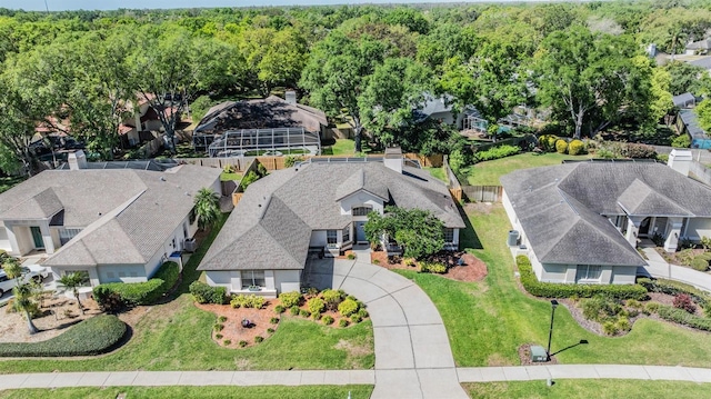 bird's eye view featuring a residential view