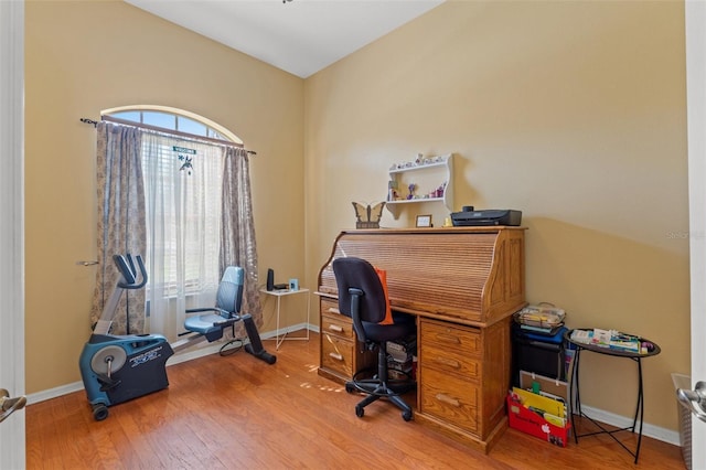16340 Marquis Rd, Brooksville, FL 34614 - home office featuring wood finished floors and baseboards