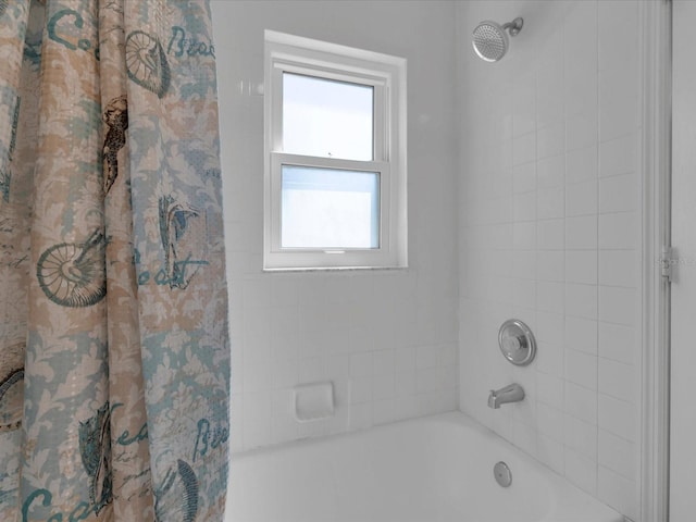 4500 23rd Ave S, Saint Petersburg, FL 33711 - bathroom featuring shower / bathtub combination with curtain