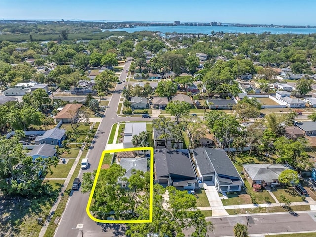 4500 23rd Ave S, Saint Petersburg, FL 33711 - bird's eye view with a residential view and a water view