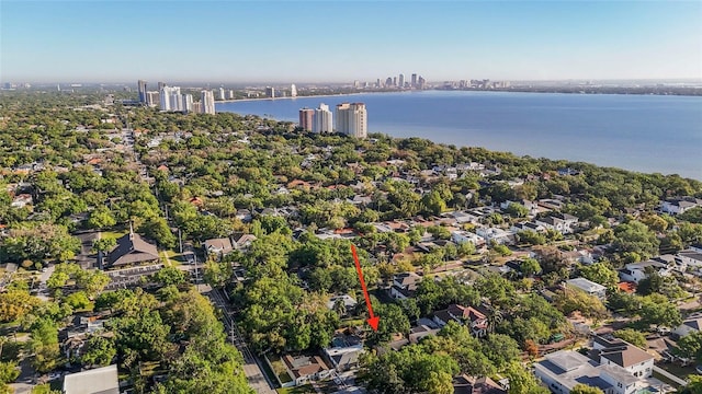 2931 W Coachman Ave, Tampa, FL 33611 - drone / aerial view with a city view and a water view