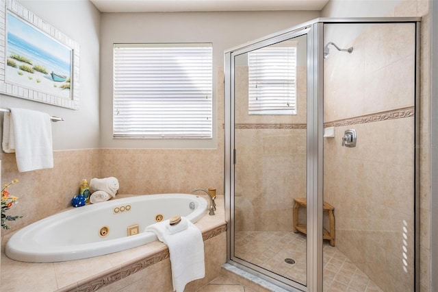 17927 Bahama Isle Cir, Tampa, FL 33647 - bathroom with a shower stall and a jetted tub