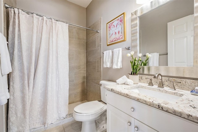 17927 Bahama Isle Cir, Tampa, FL 33647 - full bath with tile patterned floors, vanity, toilet, and a shower stall