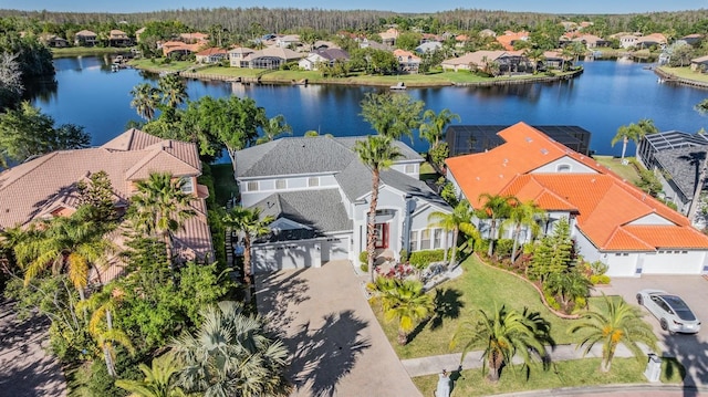 17927 Bahama Isle Cir, Tampa, FL 33647 - aerial view featuring a residential view and a water view