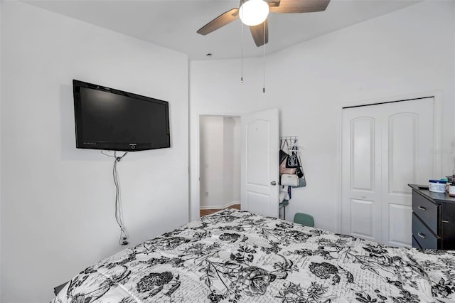 8528 Quarter Horse Dr, Riverview, FL 33578 - bedroom featuring a closet and ceiling fan