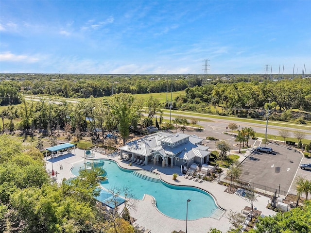 8528 Quarter Horse Dr, Riverview, FL 33578 - drone / aerial view of a pool