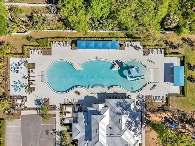 8528 Quarter Horse Dr, Riverview, FL 33578 - aerial view of a pool area