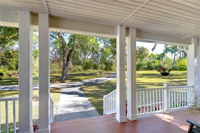 view of patio / terrace with a porch