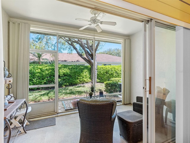 sunroom featuring a wealth of natural light