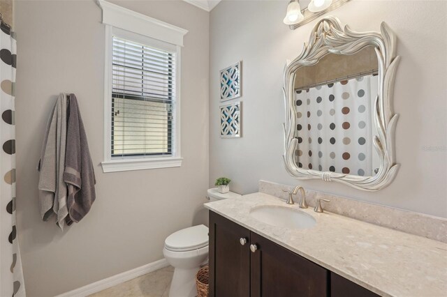 10612 Glencorse Ter, Bradenton, FL 34211 - full bathroom with vanity, a shower with shower curtain, and tile patterned floors