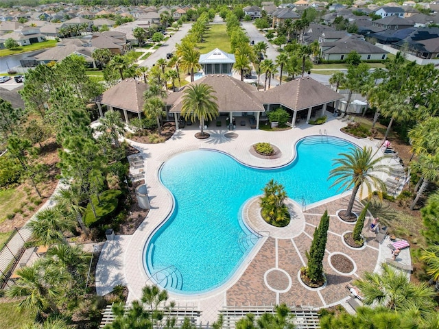 32101 Goddard Dr, Wesley Chapel, FL 33543 - pool featuring a patio area and a residential view