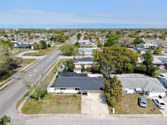 bird's eye view featuring a residential view