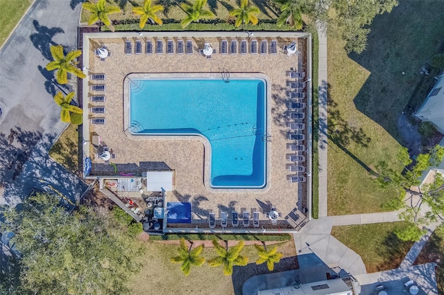 2700 Bayshore Blvd Unit 588, Dunedin, FL 34698 - aerial view of property and surrounding area with a pool area
