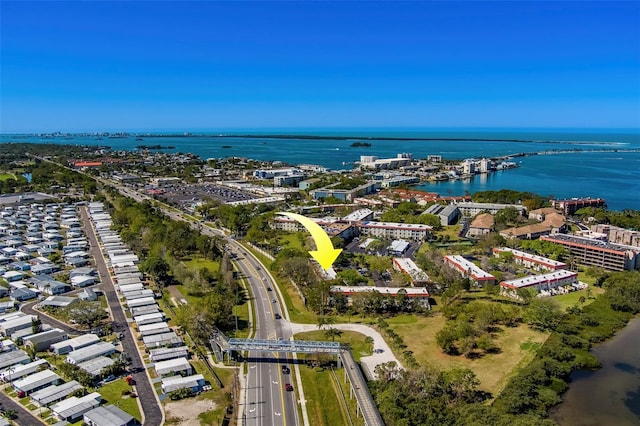 2700 Bayshore Blvd Unit 588, Dunedin, FL 34698 - aerial view of property and surrounding area featuring a large body of water and a major roadway