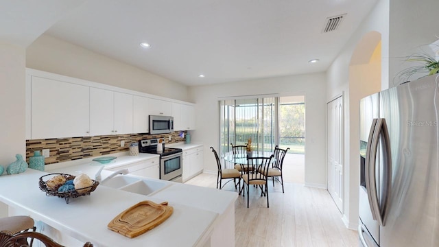 11822 Crawford Parrish Ln, Parrish, FL 34219 - kitchen featuring appliances with stainless steel finishes, tasteful backsplash, a sink, light countertops, and recessed lighting