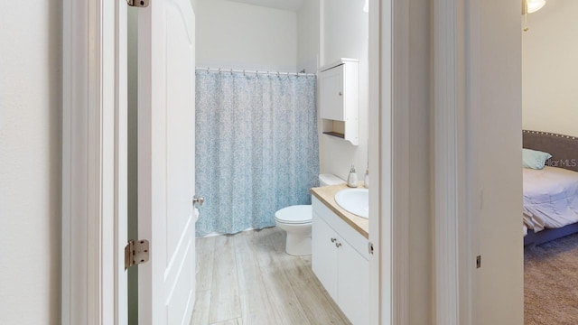 11822 Crawford Parrish Ln, Parrish, FL 34219 - bathroom with vanity, wood finished floors, toilet, and connected bathroom