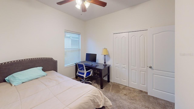 11822 Crawford Parrish Ln, Parrish, FL 34219 - carpeted bedroom featuring a closet and a ceiling fan